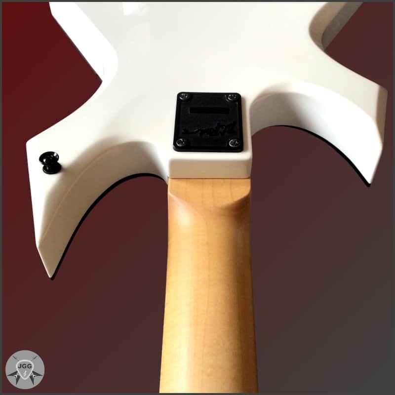 B.C. Rich Warlock Revenge 4-String Bass Guitar – White Blood