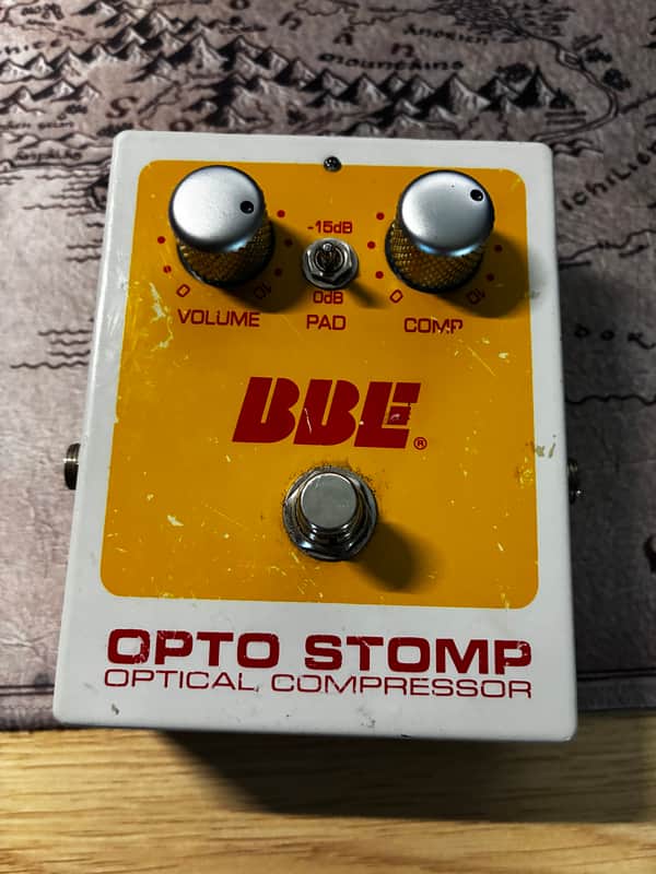 BBE Opto Stomp Optical Guitar/Bass Compressor Pedal 2010s - Yellow image 1