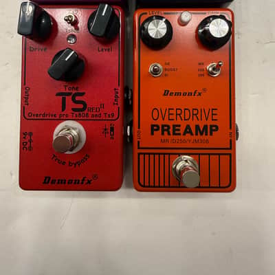 DemonFx Solo Angel Blue Drive TS Red II Overdrive Preamp Guitar Effect Pedal Lot image 3