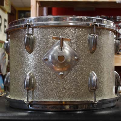 1970s Slingerland Gene Krupa Deluxe Outfit in Sparkling Silver Pearl 14x20 9x13 16x16 image 14