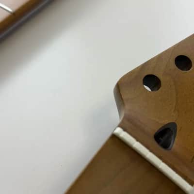 Custom Roasted Maple Wood Guitar Tele Style Neck, 22 Frets image 4