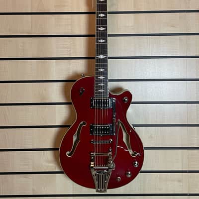 Duesenberg Starplayer TV DLX Radiator Tremola CR Crimson Red Electric Guitar Case  B-Stock image 1
