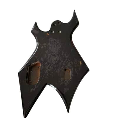 Black Basswood 4 String Warlock Style Bass Body image 2