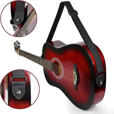 Left Handed Acoustic Guitar For Kids By  Beginner Guitar For Learners- Accoustic String Starter Kit: Guitar Bag, Tuner, Strap, Extra Strings, Picks, Wash Cloth, Capo image 2