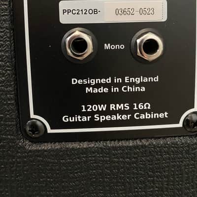 Orange PPC212OB 120-Watt 2x12" Open Back Guitar Cabinet Black With Cover image 7