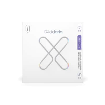 D'Addario XSAPB1152-3P 3-Pack XS Phosphor Bronze Acoustic Guitar Strings Custom Light 11-52 image 2