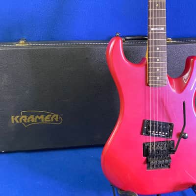 1987-1991 Kramer American Barrett Trans Red 6-String USA Electric Guitar w/Original Case+Floyd Rose image 5