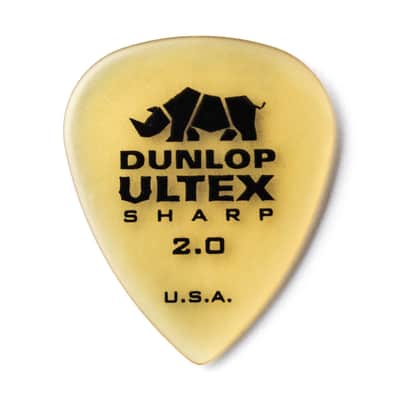 Dunlop 433R2.0 Ultex® Sharp Guitar Picks 2.0mm 72 Picks image 3