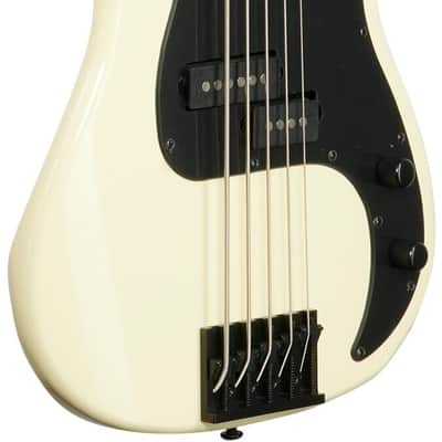 Schecter P-5 Bass Guitar, 5-String, Ivory image 8