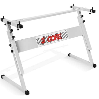 5 Core Keyboard Stand Adjustable 21 - 33" Z Style Metal Electric Piano Riser 330Lb Capacity Foldable image 2