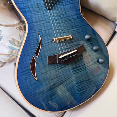 Taylor T5z Pro Pacific Blue Figured Maple w/ Graph Tech Ratio Tuners + OHSC | Excellent image 11