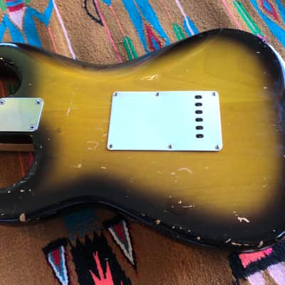 1957 Fender Stratocaster 2TSB Sunburst Refinished Body & Neck image 15