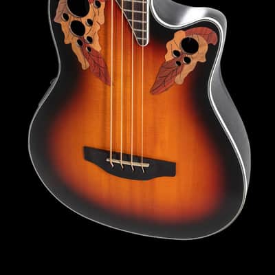 Ovation CEB44-1N-G Celebrity Elite Mid-Depth Acoustic-Electric Bass Guitar New England Burst image 6