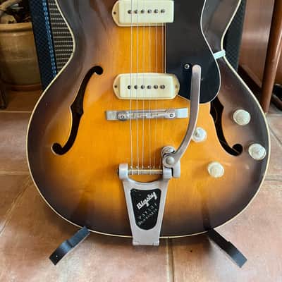 1957 Guild T-100D Slim Jim Thinbody Archtop Starfire electric guitar and HSC image 3