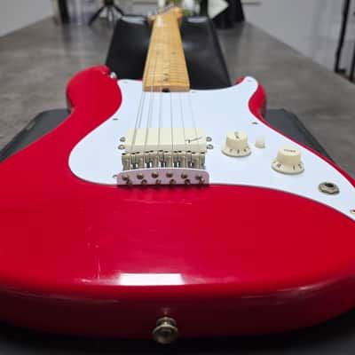 1981 Fender Bullet H-1 American Stratocaster with Telecaster Headstock Red Vintage 80s 1980's made in USA 1H Guitar with original hard case OHSC RARE image 23
