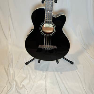 Ibanez AEB10E-BK Standard- 2015 - Black High Gloss image 1