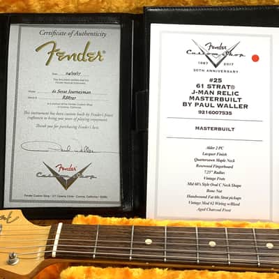 Fender Custom Shop 30th Anniversary MBS 61 Stratocaster Journeyman Relic by Paul Waller 2017 - Aged Chacoal Frost image 21