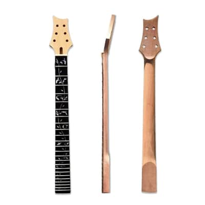 24 Fret Electric Guitar Neck 25.5" Mahogany Rosewood Vine Inlay Unfinished Bolt-On image 7