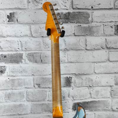 Fender Custom Shop Limited Edition Red Hot Strat Super Heavy Relic, Maple Fingerboard, Super Faded Aged Lake Placid Blue image 7