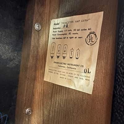 1965 Fender Princeton Black Panel image 13
