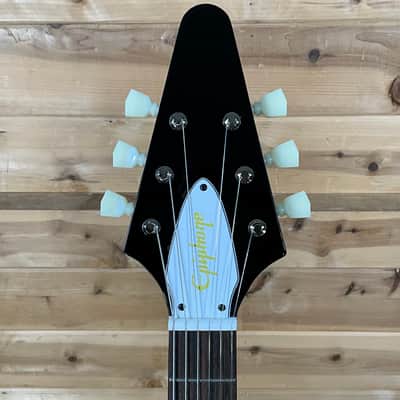 Epiphone Jimi Hendrix "Love Drops" Flying V Electric Guitar - Ebony image 3