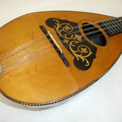 Vintage 1900's HA Weymann & Son Keystone State Melon Body Mandolin w/ Case image 4