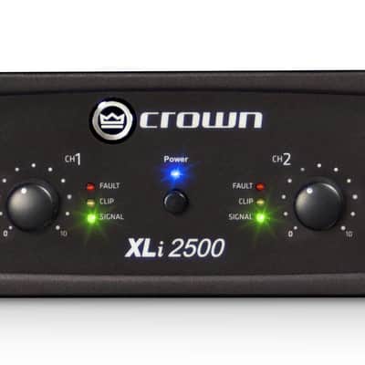 Crown XLI 2500 2-Channel 750-Watt Power Amp - Black image 1