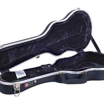 Crossrock 4 Strings Concert Ukulele ABS Hard Case with Aluminum Valance,Black image 2