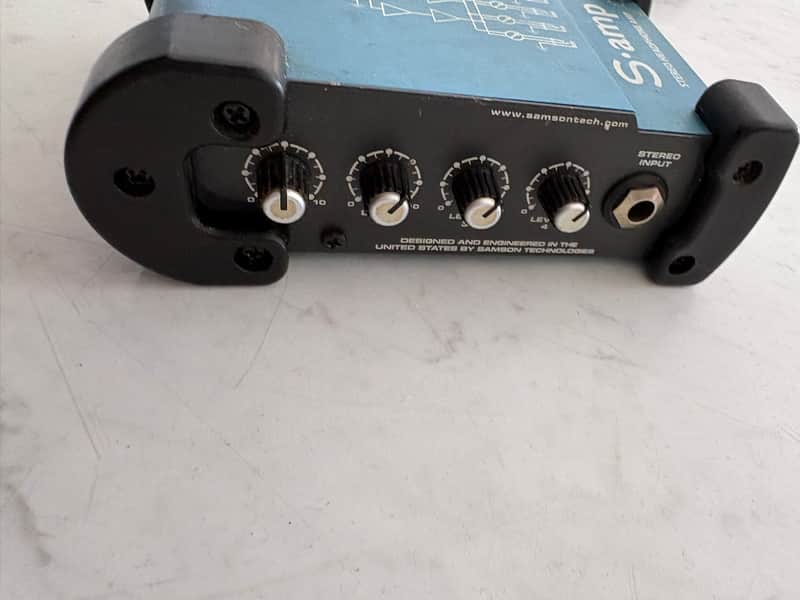 Samson S-Amp S Class Mini Stereo Headphone Amplifier 2010s - Blue/Black image 1