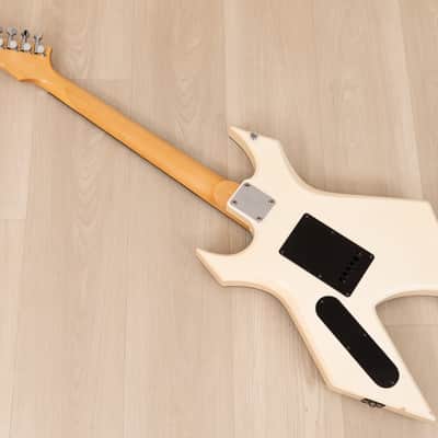1987 BC Rich Warlock Custom NJ Series Vintage Electric Guitar White w/ Floyd Rose, Japan image 12