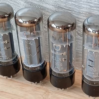 Exceptional ANOS MULLARD el34 XF2 matched quad Blackburn WELDED PLATE 6CA7 THE HOLY GRAIL for Hiwatt Orange Marshall image 13