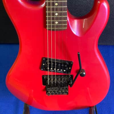 1987-1991 Kramer American Barrett Trans Red 6-String USA Electric Guitar w/Original Case+Floyd Rose image 4
