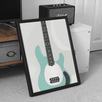 StingRay Bass Guitar Print - Music Man Bass Guitar, Bass Player Poster (30x40cm Size) image 1