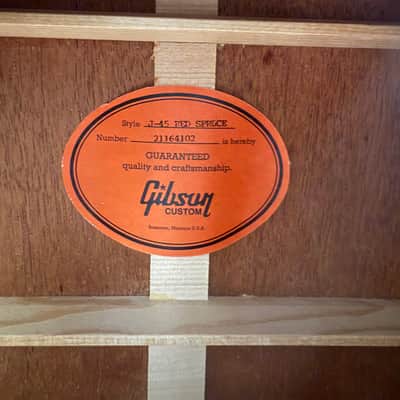 2024 Gibson Custom Shop J45 Red Spruce Acoustic image 5