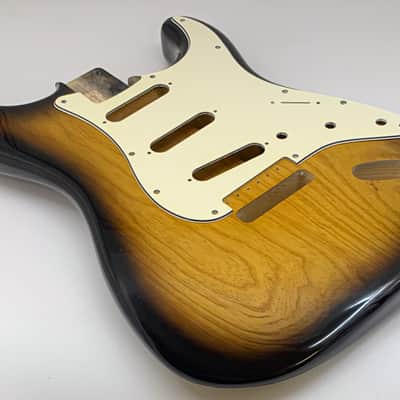 3lbs 8oz BloomDoom Nitro Lacquer Aged Relic 2 Tone Sunburst Hardtail S-Style Vintage Custom Guitar Body image 3