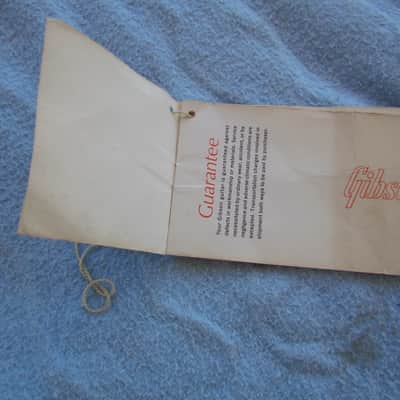 Vintage Gibson B-25 Hang Tag/Warranty Card Late 60's Era Gibson B-25 Hang Tag With String! Cool Case Candy image 3