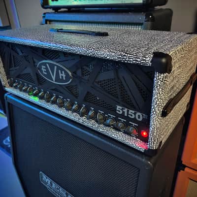EVH 5150 III 100S 3-Channel 100-Watt Guitar Amp Head 2015 - Present - black/white gator skin imagen 5