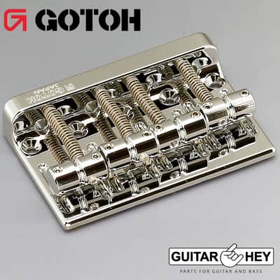 Gotoh 201B-4 String Precision Jazz Bass Bridge for Fender P Jazz Bass w/ Screws - NICKEL