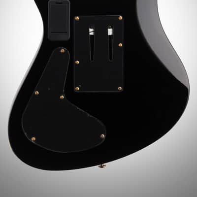 Schecter Synyster Custom S Electric Guitar, Black with Gold Stripes image 3