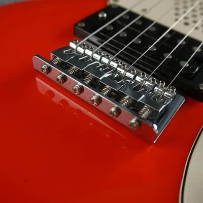 Marine Rider Travel Electric Guitar w/ Built-In Speaker – Compact Practice Guitar – Red image 13