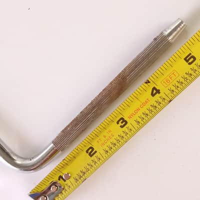 Ludwig 3/8x5.25x10"Cymbal L-Arm Rod Chrome Bass Drum Post-1967 Straight Knurling image 2