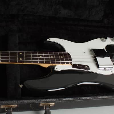 Fender  Precision Bass Solid Body Electric Bass Guitar (1974), ser. #620932, black tolex hard shell case. image 13