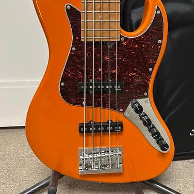 Sadowsky MetroExpress Vintage J/J Bass 5-String with Maple Fretboard - Candy Apple Orange image 2