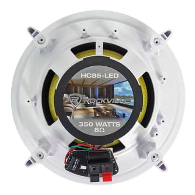 Pair Rockville HC85-LED 8" 700 Watt In-Ceiling Home Theater Speakers w/ Red LED image 6