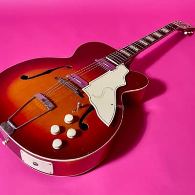 Silvertone 1425 Aristocrat 1955 - cherry sunburst 100% OG image 6