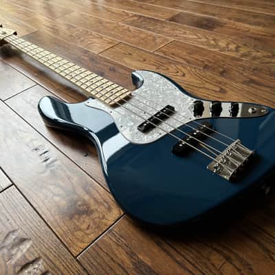 2020 Fender MIJ Hybrid II Jazz Bass with Maple Fretboard Indigo Japan image 5