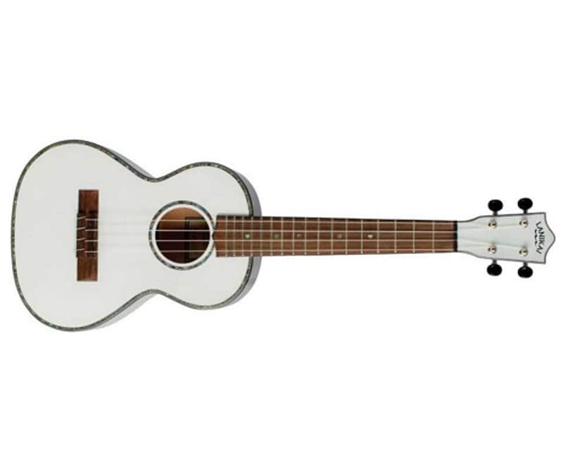 Lanikai Julia Michaels White Pearl Tenor Signature Ukulele image 1