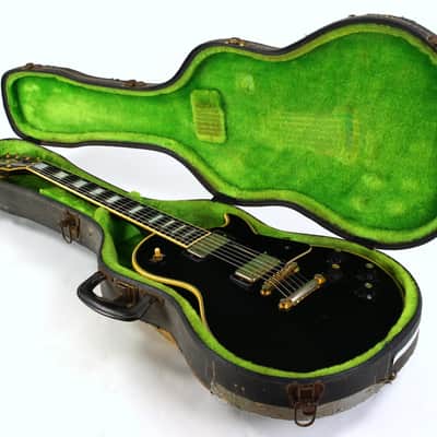 1973 Gibson Les Paul Custom BLACK BEAUTY Vintage Electric Guitar Original PAT # Pickups image 2