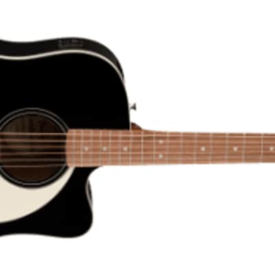 Fender California Standard Redondo CE, Spruce Top, Ivory Pickguard, Black image 4
