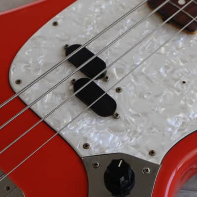 1999 Fender Japan MB98-70SD Mustang Bass (Fiesta Red) image 5